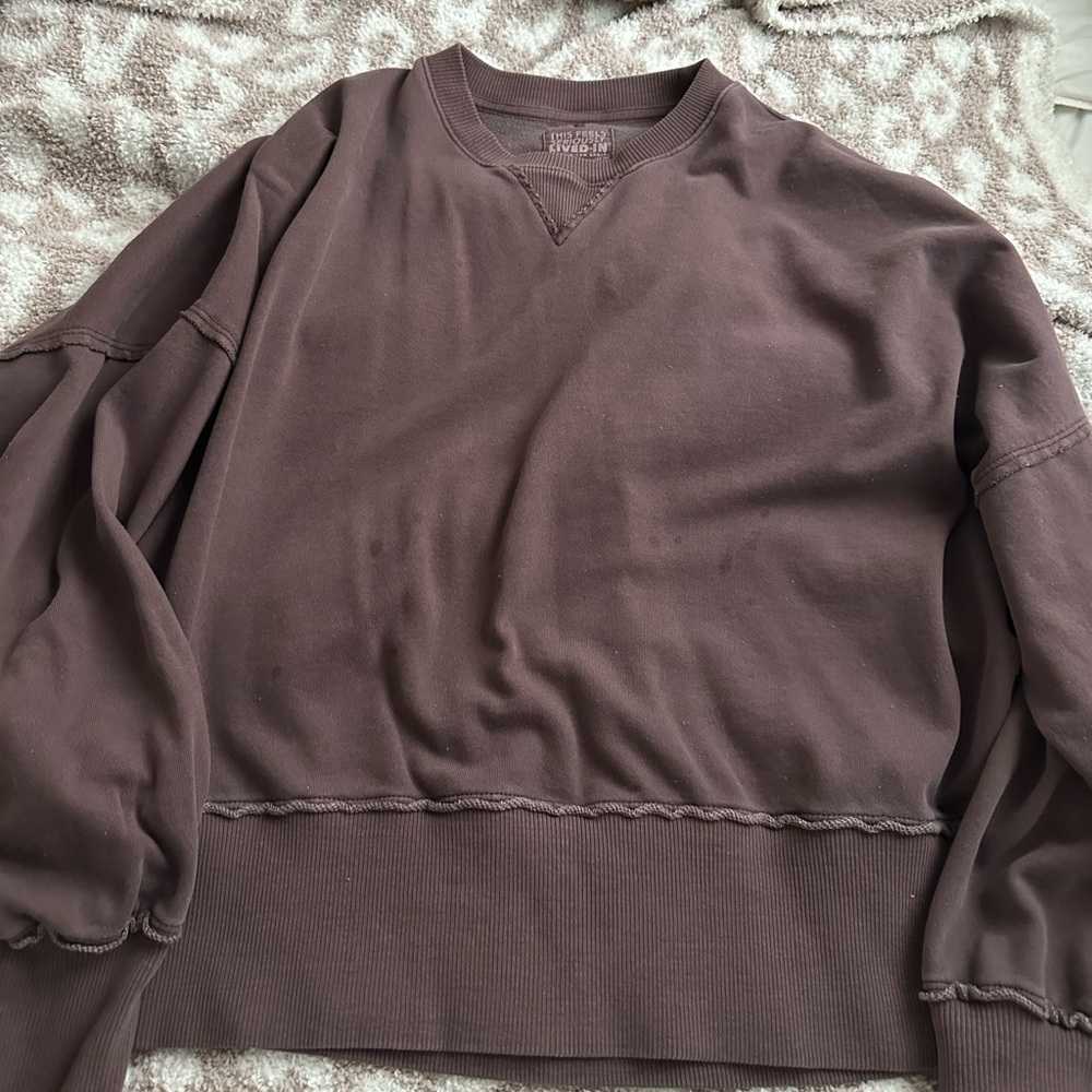 Brown american eagle crewneck